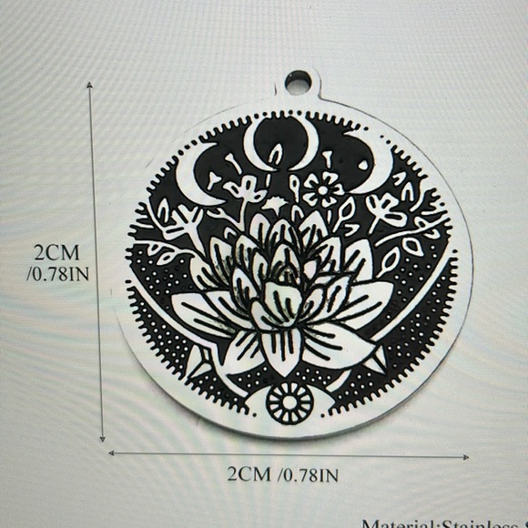 Lotus moon earrings - Picture 5 of 6